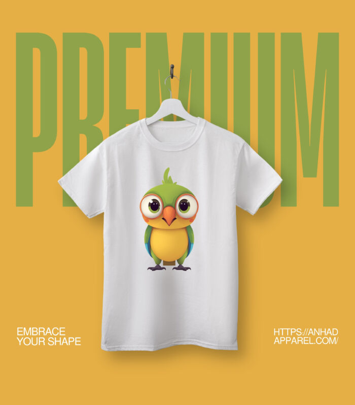 Anhad Regular T-Shirt Baby Parrot Pure Cotton Round Neck Printed T-shirt